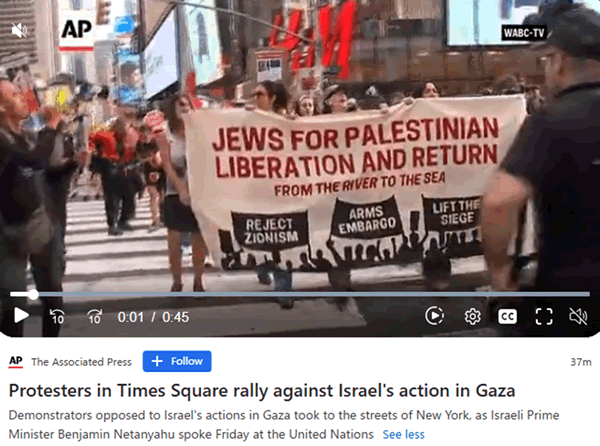 Protest Israel in Times Square